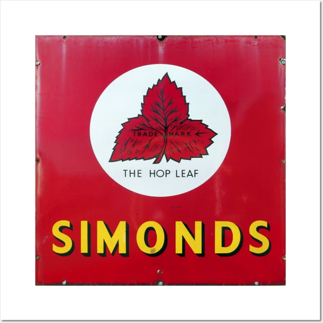 Simonds Beer, vintage enamel sign. Wall Art by JonDelorme